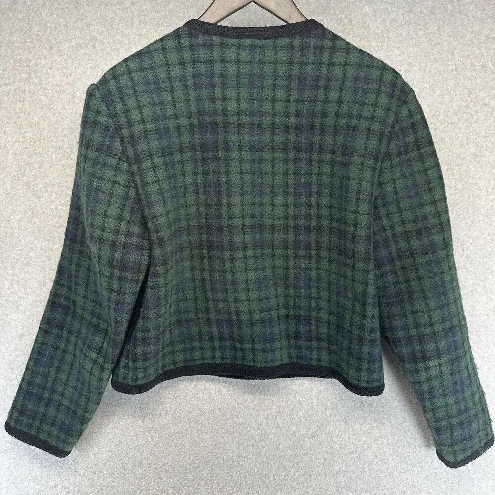 Lands End Womens Knit Sweater Size 10 Regular 100% Wool Button Up Long Sleeve - Picture 2 of 9